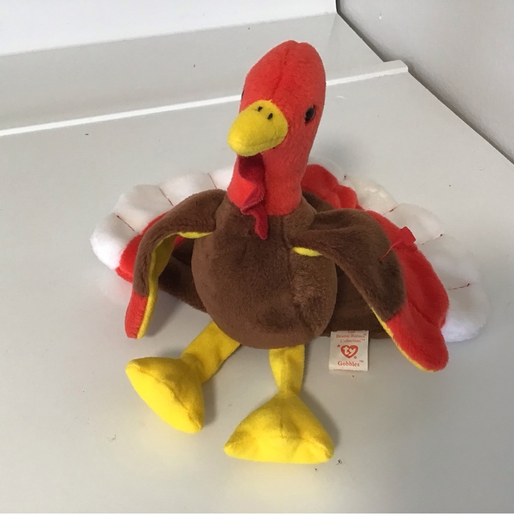 Thanksgiving Day Turkey Beanie Baby Plush Great Fun Table Decoration